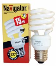 Лампа энергосберегающая Navigator 15-840-Е27 15Вт
